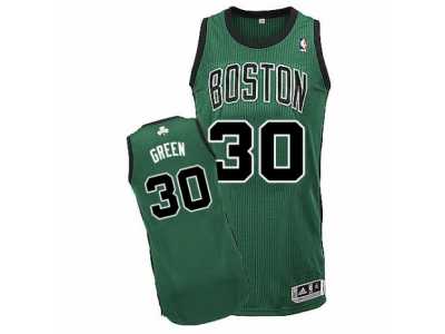 Men's Adidas Boston Celtics #30 Gerald Green Authentic Green(Black No.) Alternate NBA Jersey
