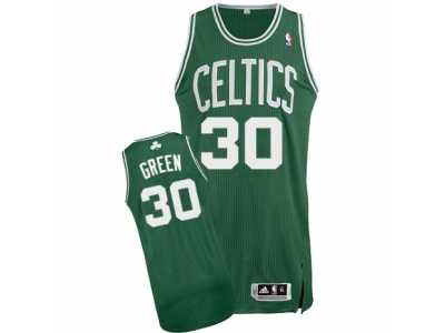 Men's Adidas Boston Celtics #30 Gerald Green Authentic Green(White No.) Road NBA Jersey