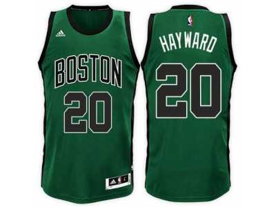 Men's Gordon Hayward Boston Celtics #20 Road Green Black New Swingman Jersey