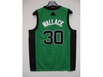 nba Boston Celtics #30 Wallace green[black number]