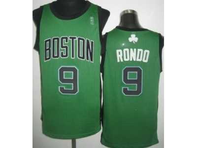 nba Boston Celtics #9 Rajon Rondo green Jerseys[Revolution 30]Black Number