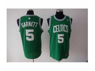 nba boston celtics #5 garnett regular green