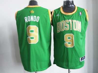 nba boston celtics #9 rondo green(gold number))[revolution 30 swingman]