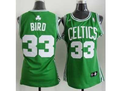 Women Boston Celtics #33 Larry Bird Green Jerseys[Revolution 30 Swingman]