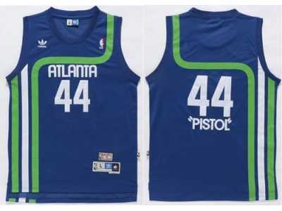 Atlanta Hawks #44 Pete Maravich Light Blue Pistol Soul Swingman Stitched NBA Jersey