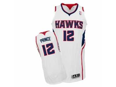 Men's Adidas Atlanta Hawks #12 Taurean Prince Authentic White Home NBA Jersey
