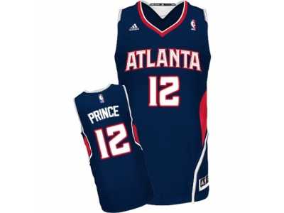 Men's Adidas Atlanta Hawks #12 Taurean Prince Swingman Navy Blue Road NBA Jersey