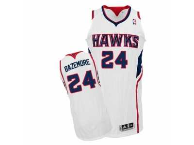 Men's Adidas Atlanta Hawks #24 Kent Bazemore Authentic White Home NBA Jersey