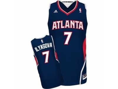 Men's Adidas Atlanta Hawks #7 Ersan Ilyasova Swingman Navy Blue Road NBA Jersey
