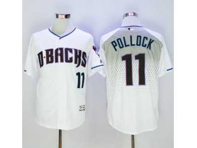 Arizona Diamondbacks #11 A. J. Pollock White Capri New Cool Base Stitched Baseball Jersey