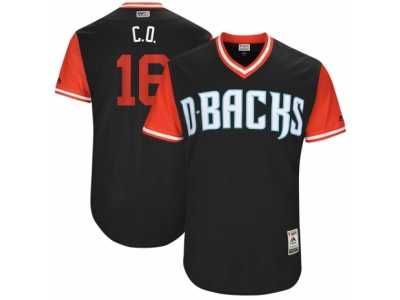 Men's 2017 Little League World Series Diamondbacks Chris Owings #16 C.O. Black Jersey