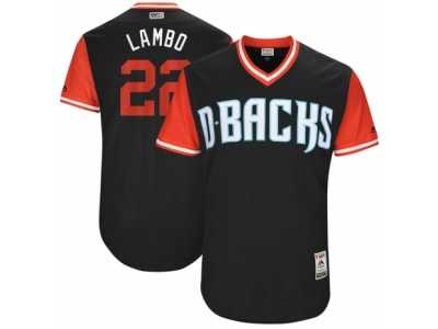 Men's 2017 Little League World Series Diamondbacks Jake Lamb #22 Lambo Black Jersey