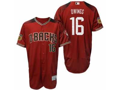 Men's Arizona Diamondbacks #16 Chris Owings 2017 Spring Training Flex Base Authentic Collection Stitched Baseball Jersey