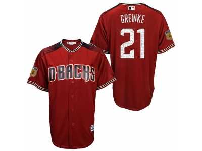 Men's Arizona Diamondbacks #21 Zack Greinke 2017 Spring Training Cool Base Stitched MLB Jersey