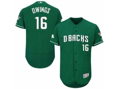 Men's Majestic Arizona Diamondbacks #16 Chris Owings Green Celtic Flexbase Authentic Collection MLB Jersey