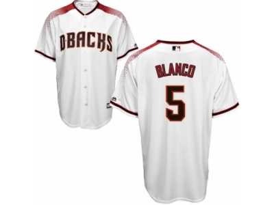 Men's Majestic Arizona Diamondbacks #5 Gregor Blanco Replica White Home Cool Base MLB Jersey