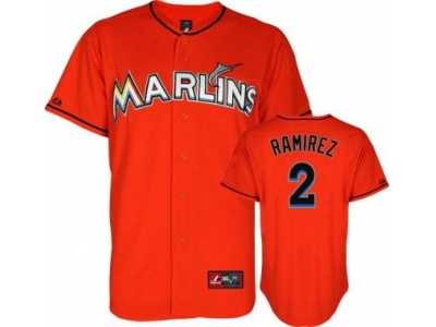 mlb Florida Marlins #2 Ramirez Orange