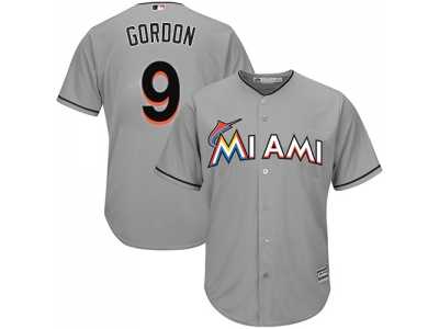 Youth Miami Marlins #9 Dee Gordon Grey Cool Base Stitched MLB Jersey