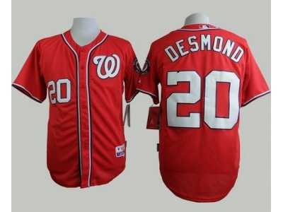 MLB Washington Nationals #20 Ian Desmond Navy red Cool Base jerseys