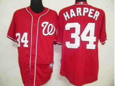 MLB Washington Nationals #34 Harper Red