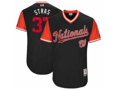 Men's 2017 Little League World Series Nationals #37 Stephen Strasburg Stras Navy Jersey