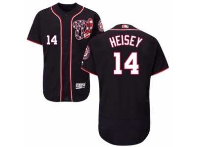 Men's Majestic Washington Nationals #14 Chris Heisey Navy Blue Flexbase Authentic Collection MLB Jersey
