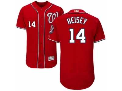 Men's Majestic Washington Nationals #14 Chris Heisey Red Flexbase Authentic Collection MLB Jersey