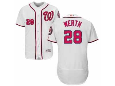 Men's Majestic Washington Nationals #28 Jayson Werth White Flexbase Authentic Collection MLB Jersey