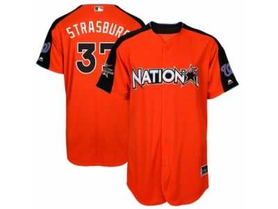 Men's Majestic Washington Nationals #37 Stephen Strasburg Replica Orange National League 2017 MLB All-Star MLB Jersey