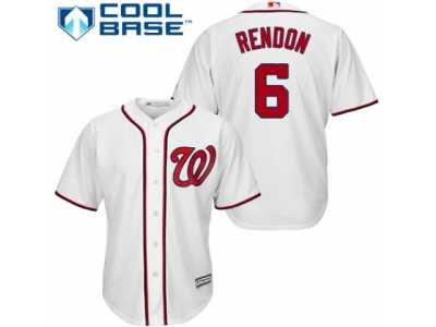 Men's Majestic Washington Nationals #6 Anthony Rendon Authentic White Home Cool Base MLB Jersey