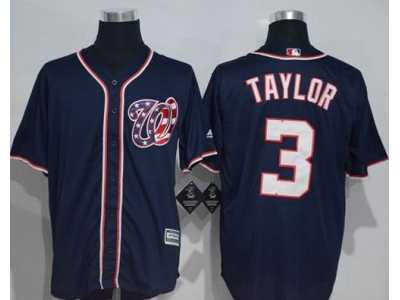 Washington Nationals #3 Michael Taylor Navy Blue New Cool Base Stitched MLB Jersey