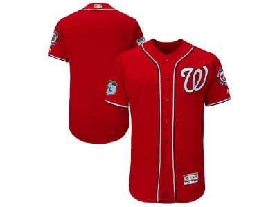 Washington Nationals Blank Red 2017 Spring Training Flexbase Authentic Collection Stitched Baseball Jersey