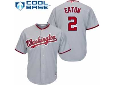 Youth Majestic Washington Nationals #2 Adam Eaton Authentic Grey Road Cool Base MLB Jersey