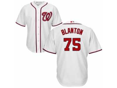 Youth Majestic Washington Nationals #75 Joe Blanton Authentic White Home Cool Base MLB Jersey