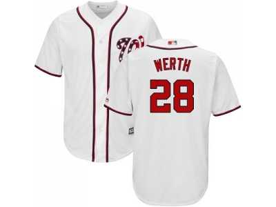 Youth Washington Nationals #28 Jayson Werth White Cool Base Stitched MLB Jersey