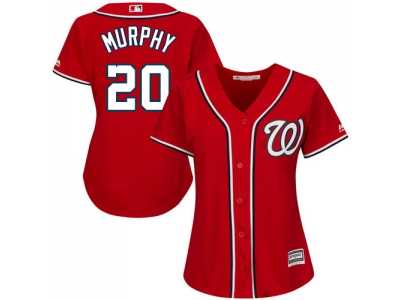 Women's Washington Nationals #20 Daniel Murphy Red Alternate Stitched MLB Jersey