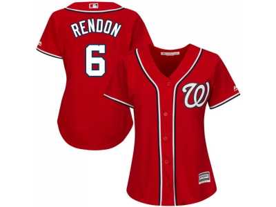 Women's Washington Nationals #6 Anthony Rendon Red Alternate Stitched MLB Jersey