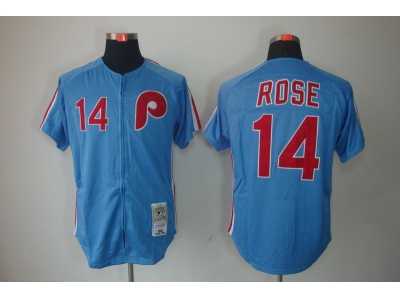 MLB Montreal Expos #14 Rose Blue Jerseys M&N 1980