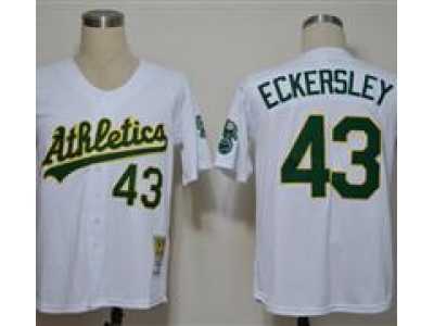 MLB Jerseys Oakland Athletics #43 Eckersley white
