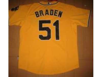 MLB jerseys Oakland Athletics #51 BRADEN jerseys yellow
