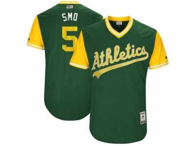 Men's 2017 Little League World Series Athletics #5 Jake Smolinski Smo Green Jersey