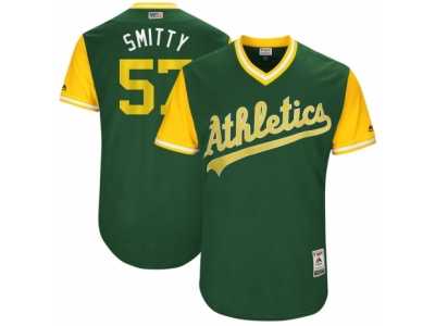Men's 2017 Little League World Series Athletics Josh Smith #57 Smitty Green Jersey