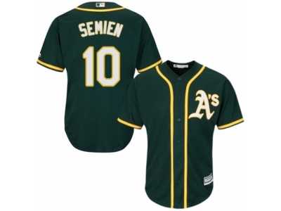 Men's Majestic Oakland Athletics #10 Marcus Semien Replica Green Alternate 1 Cool Base MLB Jersey