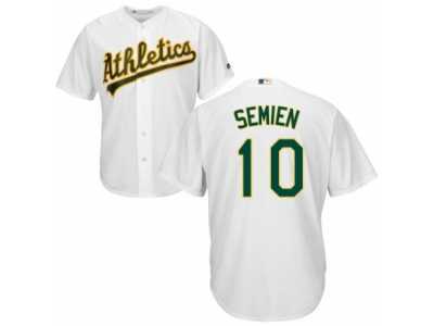 Men's Majestic Oakland Athletics #10 Marcus Semien Replica White Home Cool Base MLB Jersey