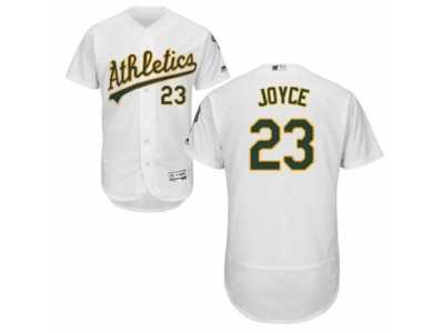 Men's Majestic Oakland Athletics #23 Matt Joyce White Flexbase Authentic Collection MLB Jersey