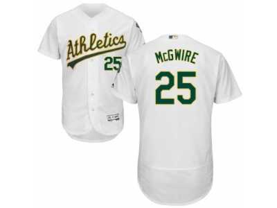 Men's Majestic Oakland Athletics #25 Mark McGwire White Flexbase Authentic Collection MLB Jersey
