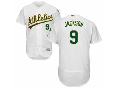 Men's Majestic Oakland Athletics #9 Reggie Jackson White Flexbase Authentic Collection MLB Jersey