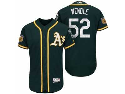 Men's Oakland Athletics #52 Joey Wendle 2017 Spring Training Flex Base Authentic Collection Stitched Baseball Jersey