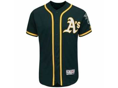 Men's Oakland Athletics Majestic Alternate Athletic Blank Green Flex Base Authentic Collection Team Jersey