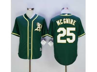 Oakland Athletics #25 Mark McGwire Green New Cool Base Stitched Baseball Jersey